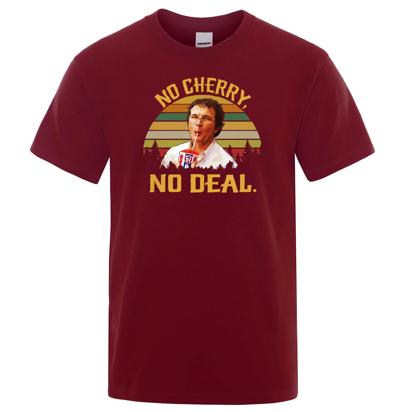 No Cherry No Deal Мужская футболка с рисунком, короткий рукав, повседневные летние хлопковые топы, винтажная Ретро футболка, футболка с принтом «чужак»