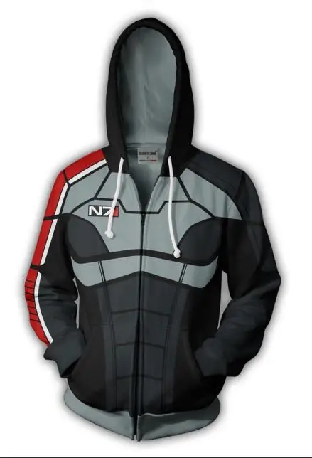 BIANYILONG, новинка, толстовки, пальто, толстовки, легион, костюм, одежда, mass effect, 3D принт, толстовки на молнии, топы - Цвет: LLS-292