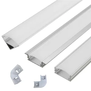 30/45/50cm U V YW Aluminium Kanal Halter Ecke Stecker für LED Streifen Licht Bar Unter schrank Lampe Küche 1,8 cm Breit
