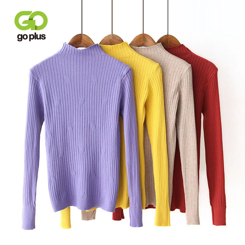 

GOPLUS Korean Style Women's Turtleneck Sweater Knitted Pullover Streetwear Sweters Women Invierno 2019 Kleding Vrouwen C9610