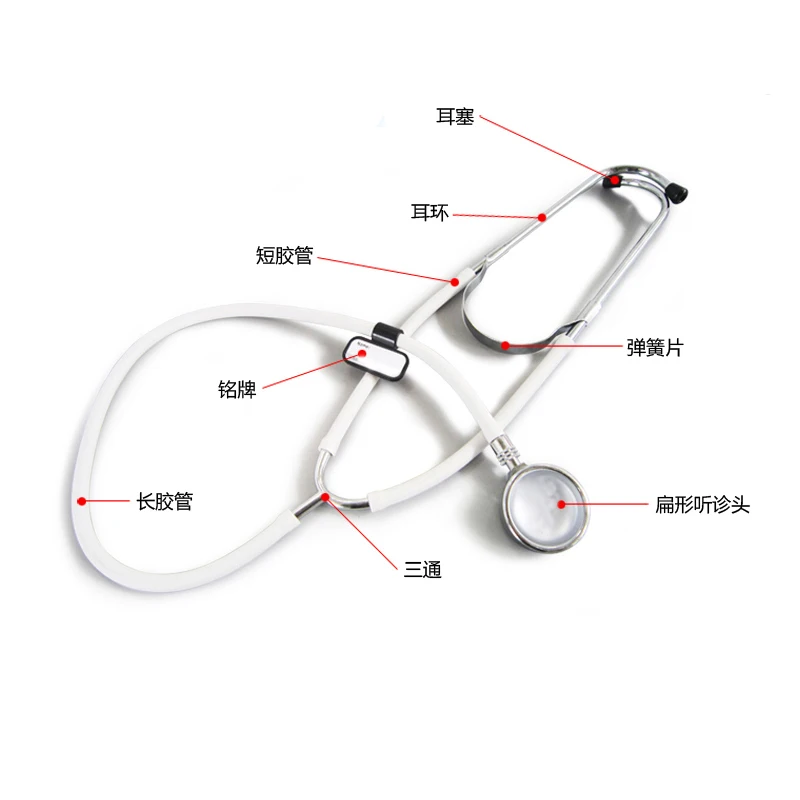 Стетоскоп, медицинское оборудование, сердечный доктор, мягкая трубка, высокое качество, забота о здоровье, профессиональное медицинское оборудование с двойной головкой для домашнего использования