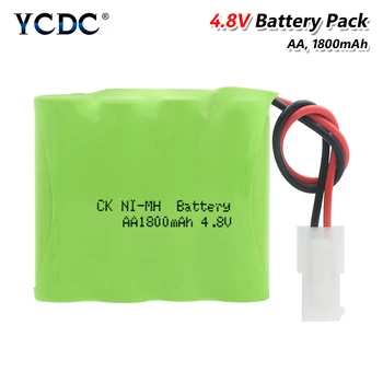 

4.8V 1800mAh Rechargeable 4*AA Ni-MH Battery Pack Group With 5557/SM/6.2 Plug 1800mAh Rechargeable Ni-MH AA 4.8V Battery Packs