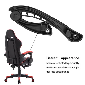 

1 Pair Universal Chair Armrest Accessories Movable Plastic Handrail Furniture Accessories for Computer Chair Office Chair (Black