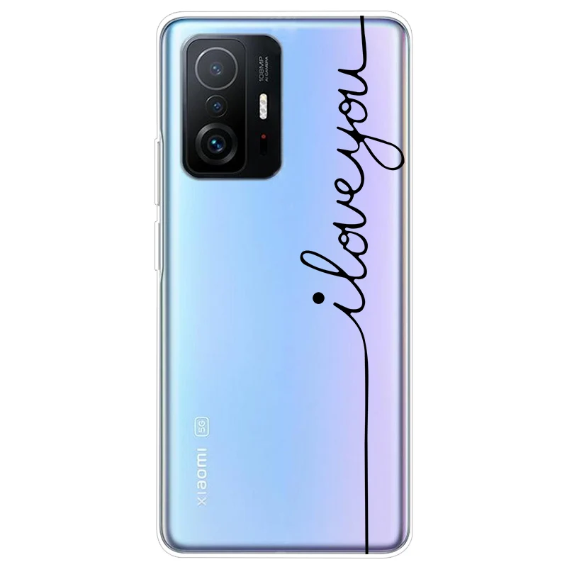 Soft TPU Silicone Clear Cartoon Case for Xiaomi 11T Pro - Transparent Protective Phone Cover