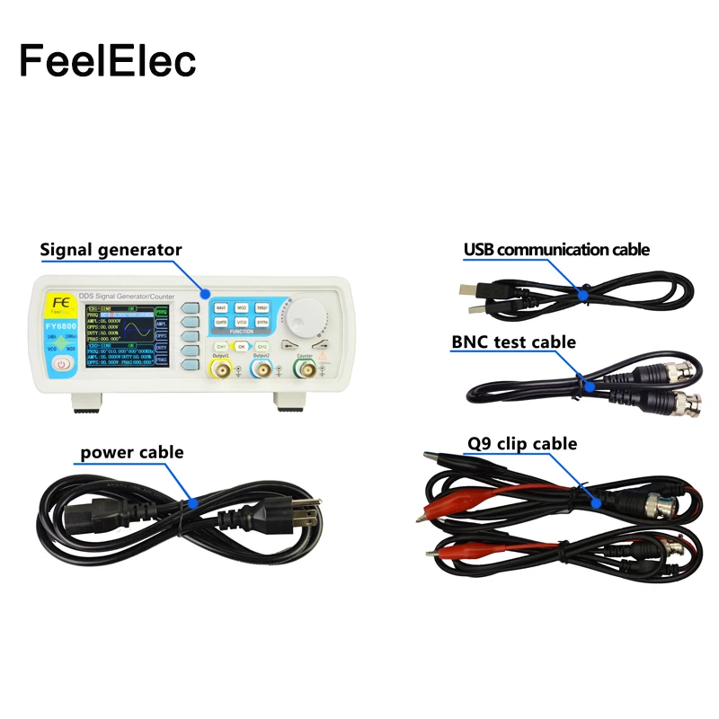 Feeltech FY6800 60 генератор сигналов прямой цифровой синтез частоты|Демонстрационные