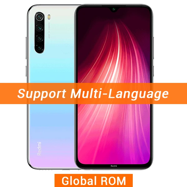Global ROM White Мобильный телефон Xiaomi Redmi Note 8 с глобальной прошивкой, 6 ГБ ОЗУ, 128 Гб ПЗУ, Восьмиядерный процессор Snapdragon 665, камера заднего вида 48 МП, аккумулятор 4000 мАч - Цвет: Global ROM White