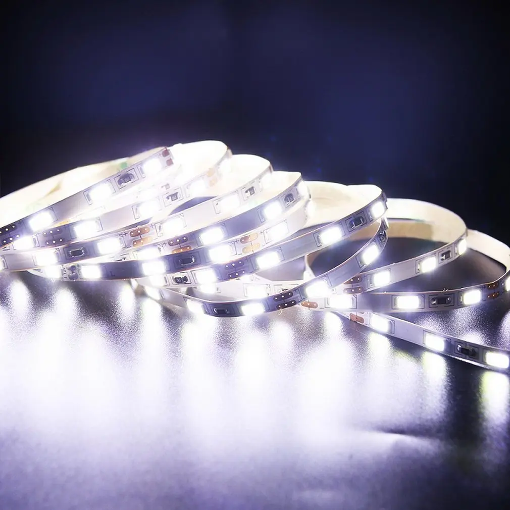 Ультра-яркая 5 м Светодиодная лента Dc12v гибкая 5 м-dc12v-300* 5630smd белая доска ширина 5 мм Однорядный светильник полоса 1 шт