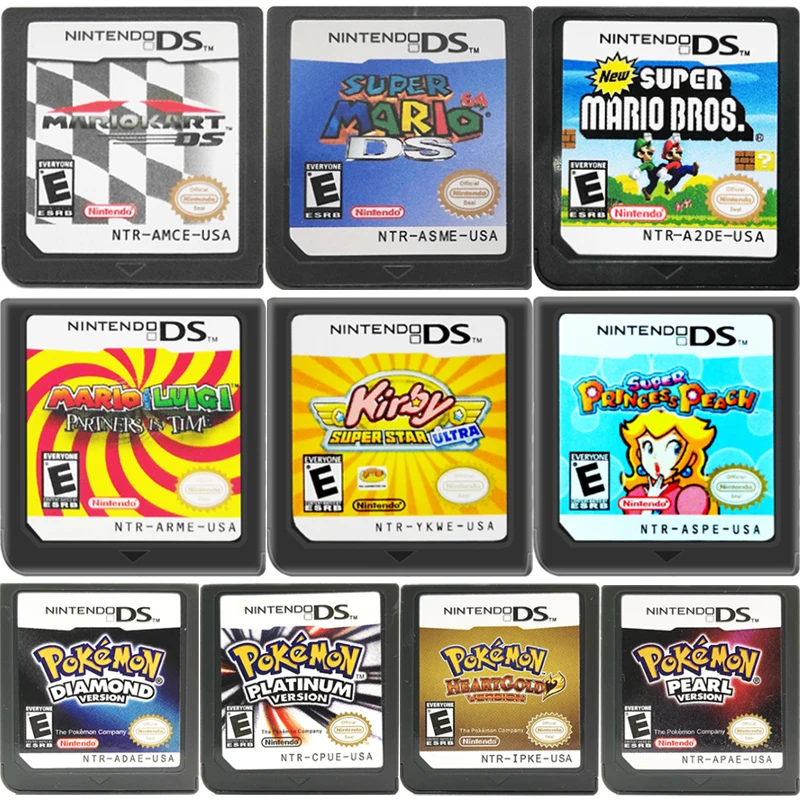 Игровая консоль с картриджем серии Pokemon DS английский язык для 3DS 2DS алмаз сердце