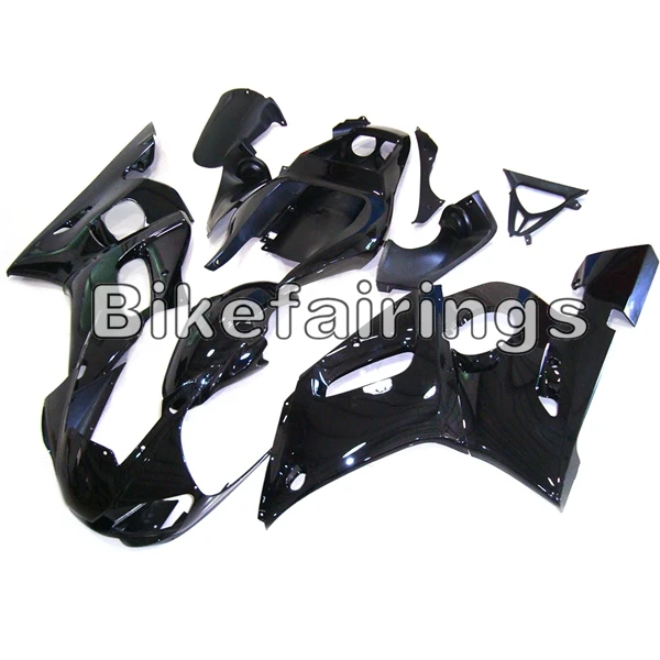 Полный обтекатели для Yamaha YZF-600 R6 1998 1999 2000 2001 2002 YZF 98 99 02 впрыска ABS Мотоциклетный кузов черный глянец капоты