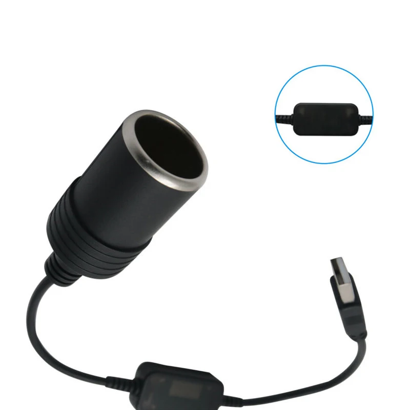 USB для питания прикуривателя гнездо зарядного устройства 12V 2A адаптер кабель аксессуары