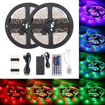 

LED Strip Lamp RGB SMD 3528 Ornaments Portable TV Background Household Bedroom Decor Remote Control Ribbon Tape Light
