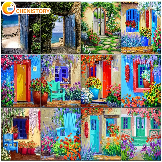 Artistic Colorful Door - Paint By Number - Painting By Numbers