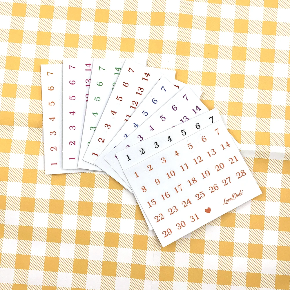 Lovedoki Journal стикер s планировщик дней наклейка дневник цифровой нумбери пуля журнал поставок скрапбук декоративные канцелярские принадлежности