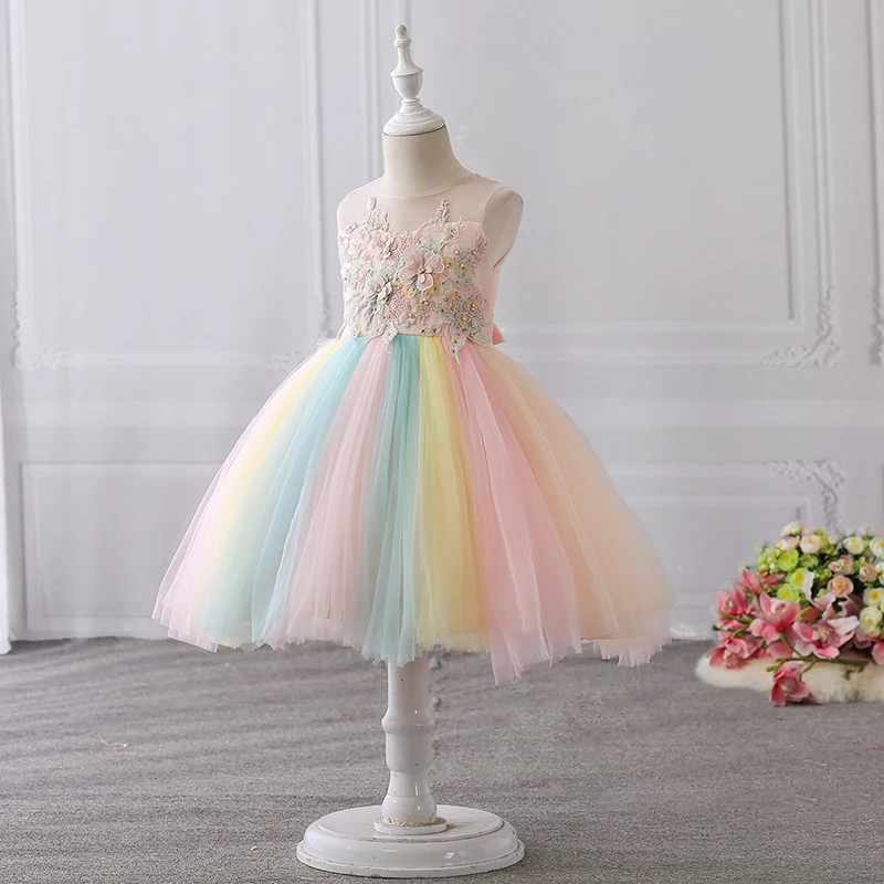 

Elegant Girls Dress New Year Party Princess Dress Wedding Gown Kids Dresses for Girls Birthday Party Dress Vestido Infantil 10T
