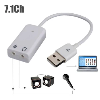 

Channel Etmakit 3d White 2.0 Virtual 7.1 Channel External Usb Audio Sound Card Adapter Sound Cards For Laptop Pc Mac With Cable