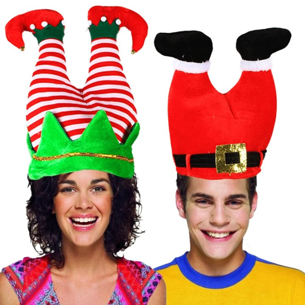 Sombrero divertido de Navidad para adultos niños, suministros de recuerdo para fiesta en casa, pantalones de Papá Noel rojos, sombreros de decoración para Navidad, regalos de Año Nuevo|Decoraciones DIY de fiestas| -