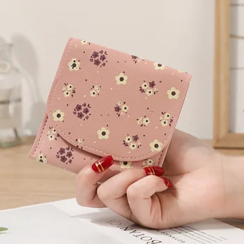 

Cross Border Of Goods Flowers Wallet Fashion Simple Duo Ka Wei Verticle For Both Men And Women Purse Card Case Currently