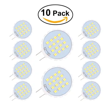 

10pcs AC110v 120V G8 LED Bi-pin Light 2835SMD 16LED 2w crystal candle chandelier Decorative Light Lamp warm white/ white