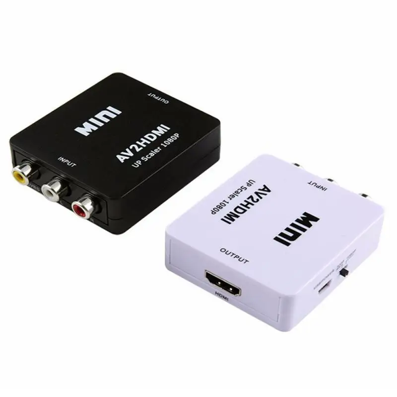 Мини 1080P композитный AV RCA к HDMI видео конвертер адаптер Full HD 720/1080p UP Scaler AV2HDMI для HD ТВ стандартный ТВ