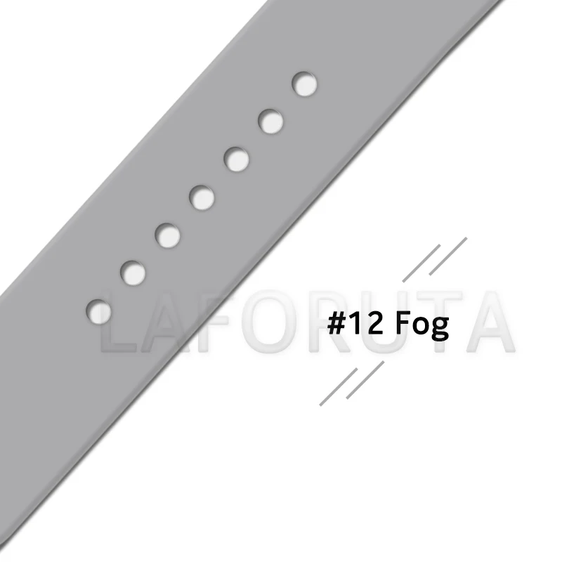 Силиконовый ремешок для Apple Watch, 44 мм, 40 мм, ремешок Correa, резиновый ремешок для часов iWatch Series 5, 4, 3, 2, 1, аксессуары для умных часов - Цвет ремешка: 12 Fog