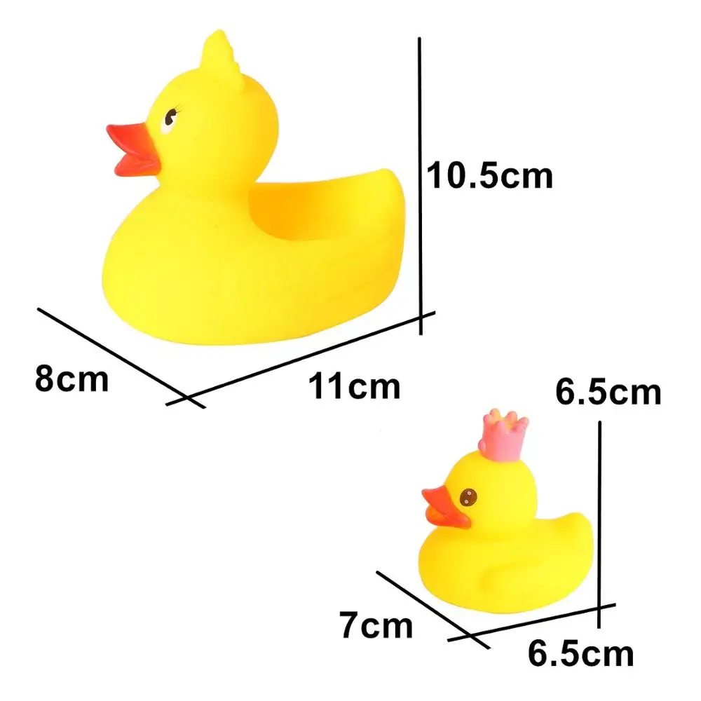 2 шт. милые сжимаемые резиновые утки детские игрушки для купания вода ванной душ