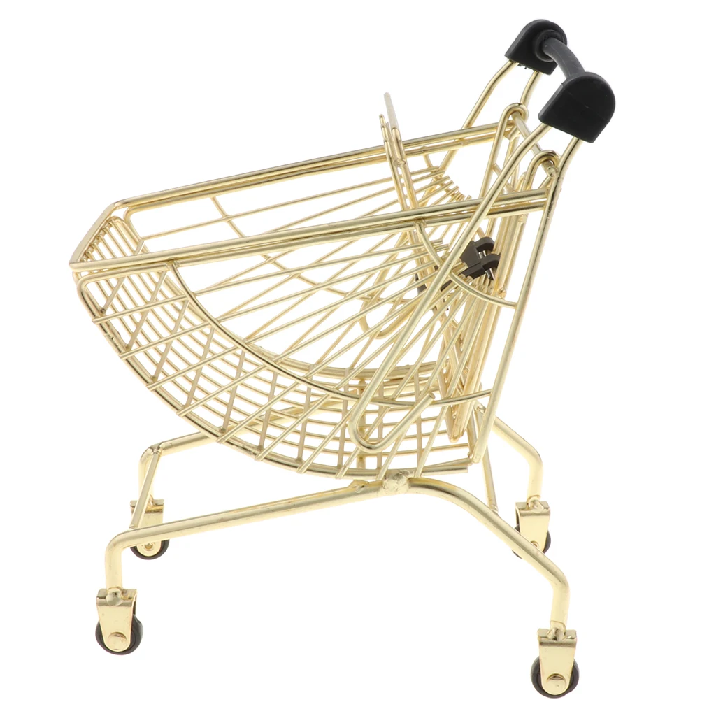Supermarket Shopping Multi-layer Trolley Storage Cart Toy Handcart Basket