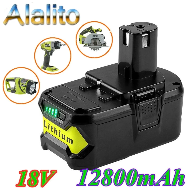 Перезаряжаемая батарея 18 в 12800 мАч Li-Ion P108 перезаряжаемая для Ryobi RB18L40 P2000 P310 BIW180 L70 |