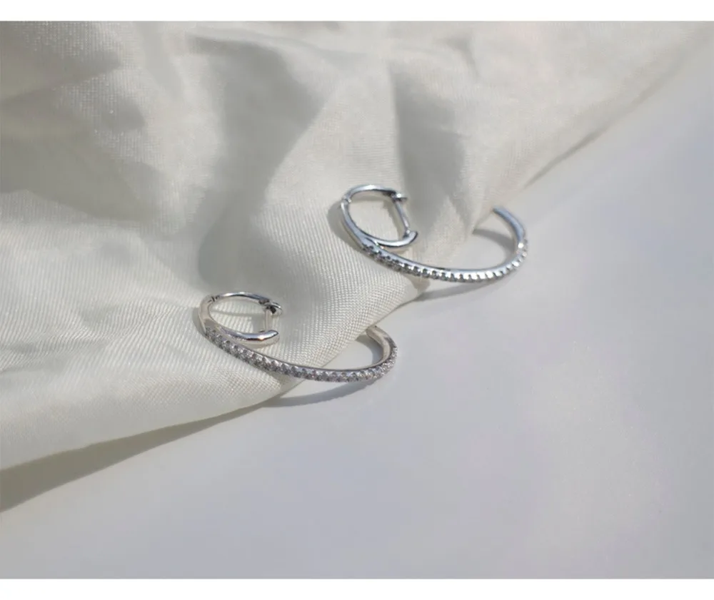 Серьги из стерлингового серебра 925 пробы, модные, персонализированные, с-образные, циркониевые, кольцо для ушей, дикие, простые, трендовые, креативные, женские, ювелирные изделия для ушей