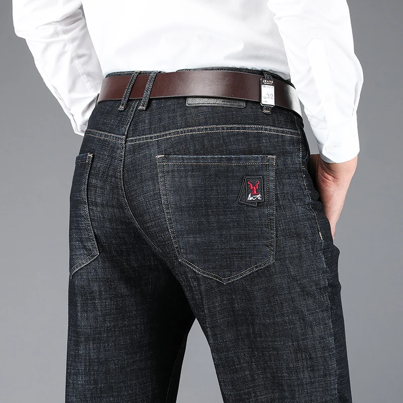 Мужские джинсы, мужские джинсы, Homme, деним, облегающие брюки, брюки, прямые, черные, байкерские, Spijkerbroeken, деловые, повседневные, модные|Джинсы|   | АлиЭкспресс