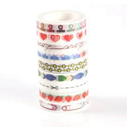 Ruban décoratif avec séparateur à trombone, 1 pièce, ruban de masquage Washi, papeterie créative pour Scrapbooking, fournitures scolaires, Diy bricolage 