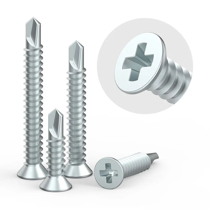 Details about   M4.2 Countersunk Self Drilling Tek Screws Zinc Plated Fixing Windows Roofing 