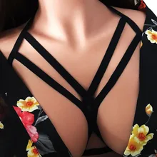 Горячие сексуальные женщины жгут бюстгальтер Фетиш грудь бондаж полый бюстгальтер с ремешками клетка обрезанный Топ Бюстье Топы Ropa интерьер Wd3