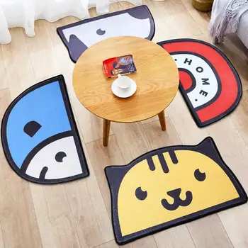 

Cartoon Fluffy Rugs 78*40cm Sofa Polyester Fiber Anti-Skid Bedroom Carpet Floor Bright Carpet Mat Kids Rooom Decoration
