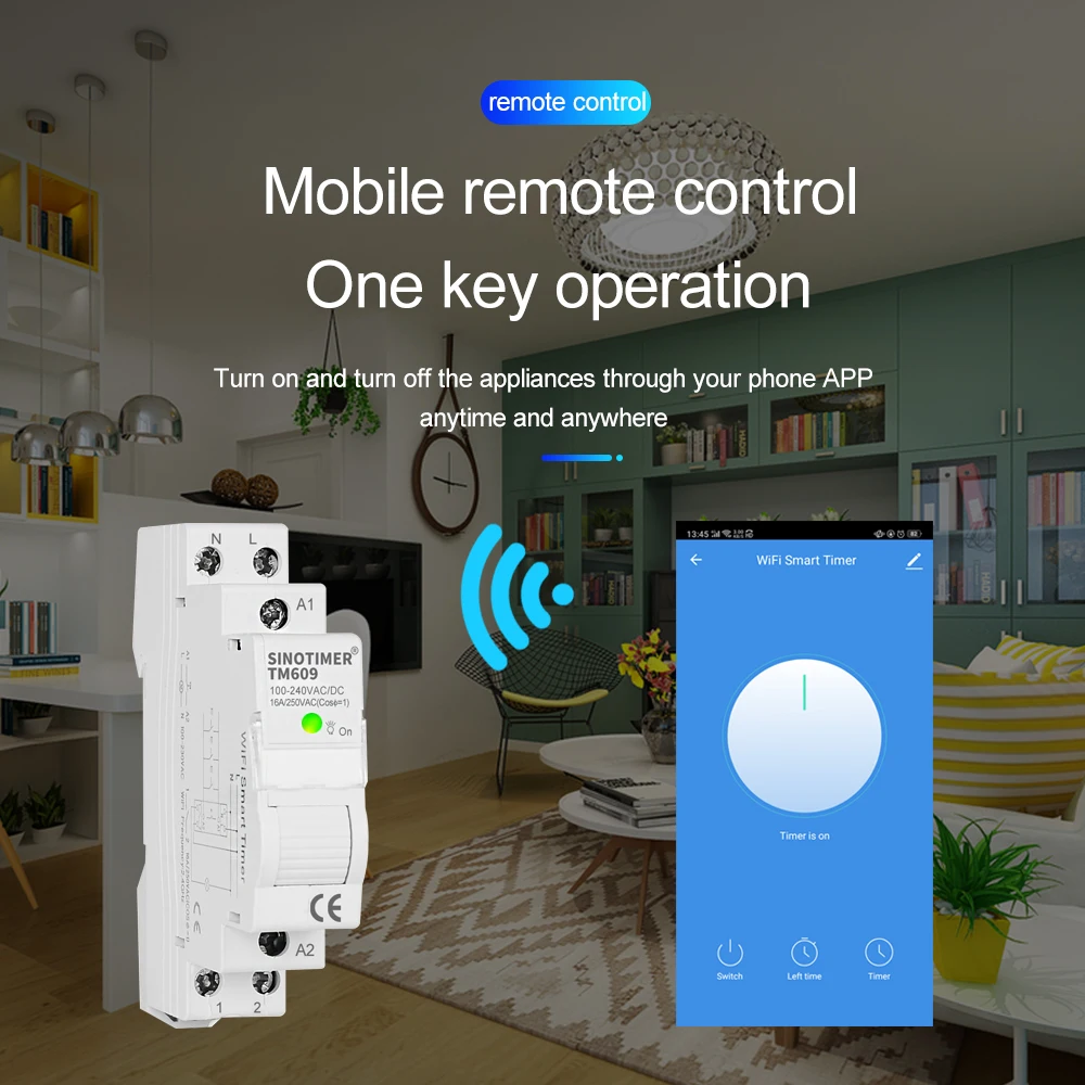 wifi домашний умный таймер дистанционного управления мобильным Tuya APP переключатель времени с обратным отсчетом ручной переключатель 100-240VAC din-рейка