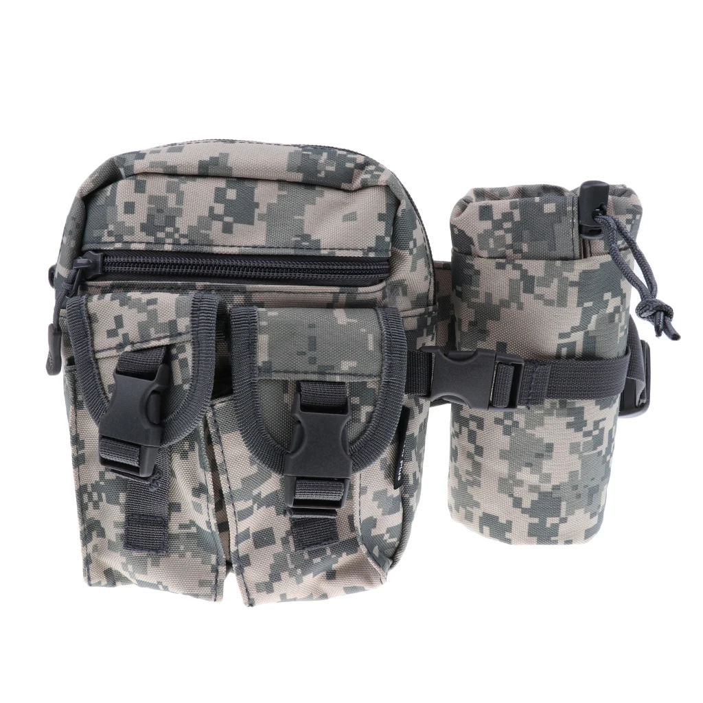 Outdoor Bags Outdoor Camo Gear Waist Fanny Pack Mens Tactical Hunt Camp Hiking Bottle Bag 
