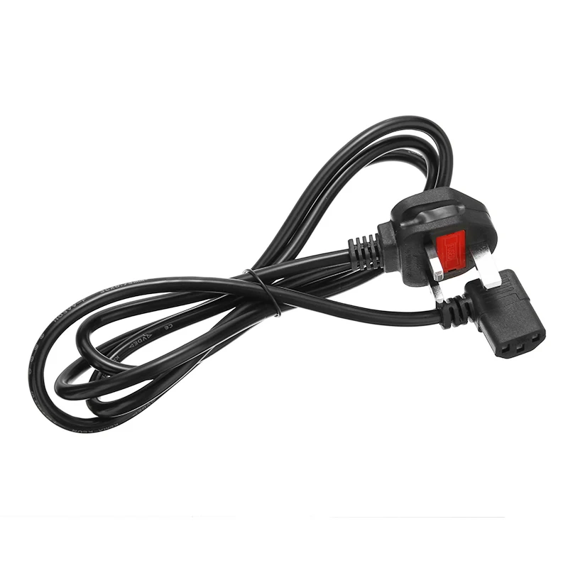 Monitors Printers Accessory Right Angle Kettle Lead Cable Power Supply Cord IEC C13 1.8 Meter UK Charge Plug