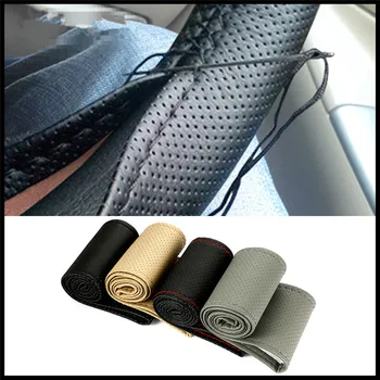 

Car Braid Wheel Steering Cover Thread 38cm for Volkswagen vw Tuhuan 1.4T Touareg2 New Beetle Passat B6 Beetle CC Magotan