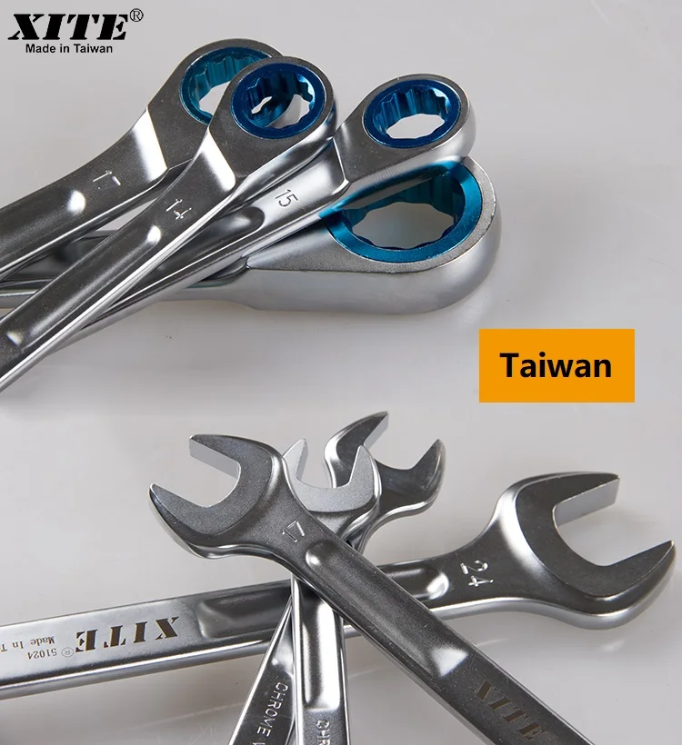 XITE 17/18/19/20/21/22/23/24/25/26mm Ratchet Combination Wrench Spline End Wrenche Open End Wrenches Multi-function Repair Tool