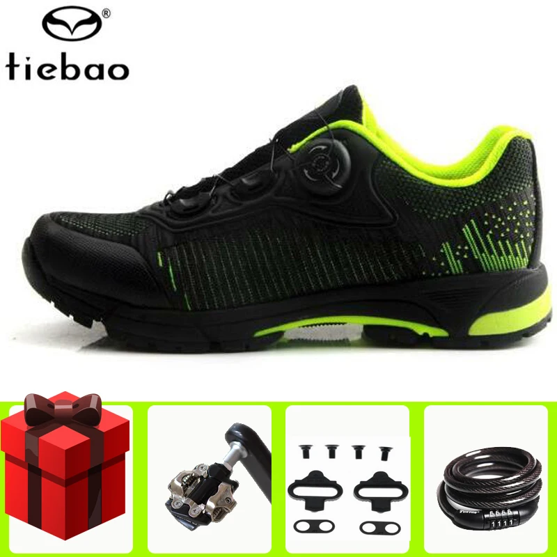 

TIEBAO leisure cycling shoes SPD Pedals set locks men sneakers mountain bike self-locking bicycle riding shoes bicicleta