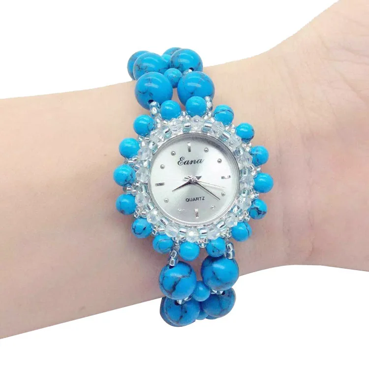 

WOMEN'S Watch Turquoise Accessories Watch Natural Crystal Bracelet Watch Entirely Handmade Process Table