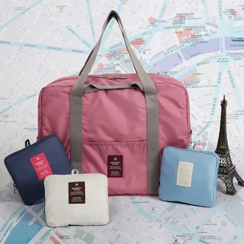 

Travel Bag Portable Receive A Bag of Oblique Cross Folding Receive Bag Can Be Set of Luggage Rod Single Shoulder Bag