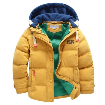 

2019 New Style Children's down Jacket Autumn And Winter Thick Peach Skin down Jacket Korean-style Hooded BOY'S Winter Coat-