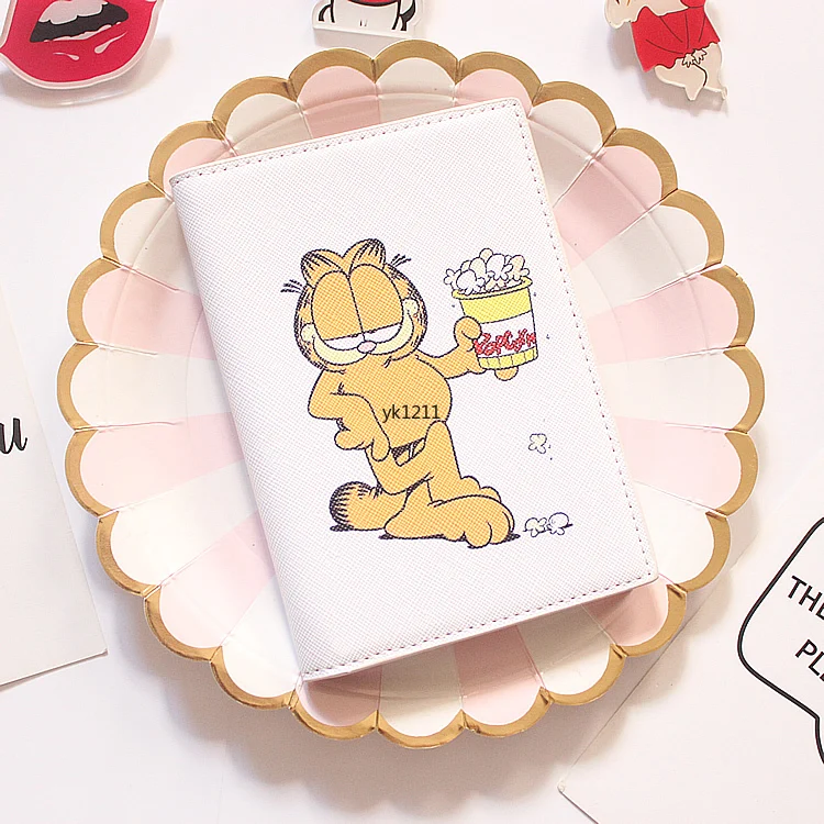Garfield наборы для паспорта ins простой мультяшный Держатель сумка зажим билета