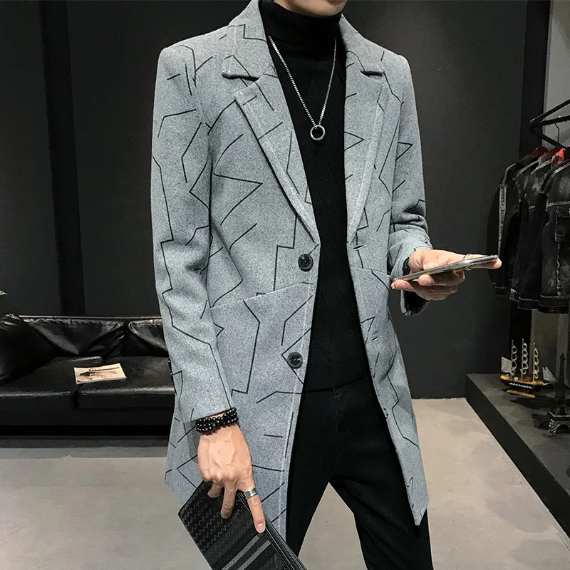 Windbreaker Abrigo Largo Hombre Men's Coats Jackets Winter Men Formal Single Breasted Figuring Overcoat Long Wool Jacket Outwear Windbreaker Abrigo Largo Hombre Men's Coats Jackets Winter Men Formal Single Breasted Figuring Overcoat Long Wool Jacket Outwear