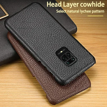 

Upscale Men's Genuine leather Litchi pattern phone case for xiaomi Redmi note8 Pro Mi Note 7 8 9 10 max plus lite mix