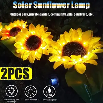 

Solar 66*15 Cm IP66 Solar Sunflower Light Eco-Friendly Solar Lawn Lamp Courtyard Decoration Beautiful Energy Saving