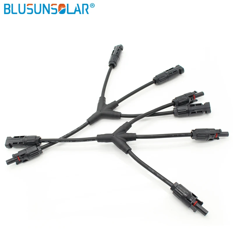 Blusunsolar 10 Paris Solar Solar Style Y Branch Adapter Connectors 1 To 3 Male And Female Panel Cable Photovoltaic Connector