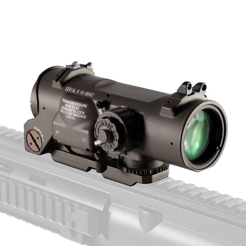 Tactical Rifle Scope 1x 4x Fixed Dual Purpose Red illuminated Dot Sight for Hunting Shooting|Оптические прицелы| |