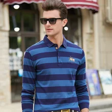 3D вышивка, полосатая рубашка поло, Мужская рубашка поло с длинным рукавом, новинка, Camisa, повседневная мужская футболка, топы 8916