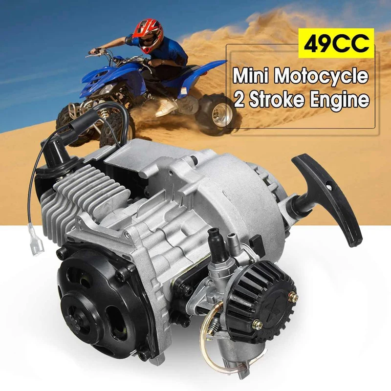Dropship-49Cc 2-х тактный двигатель Cdi ручной Потяните старт двигателя для мини мотоцикла Atv Скутер велосипед